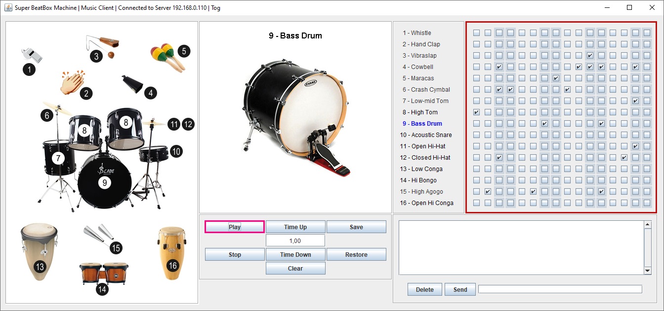 Super BeatBox Machine - Checkboxes